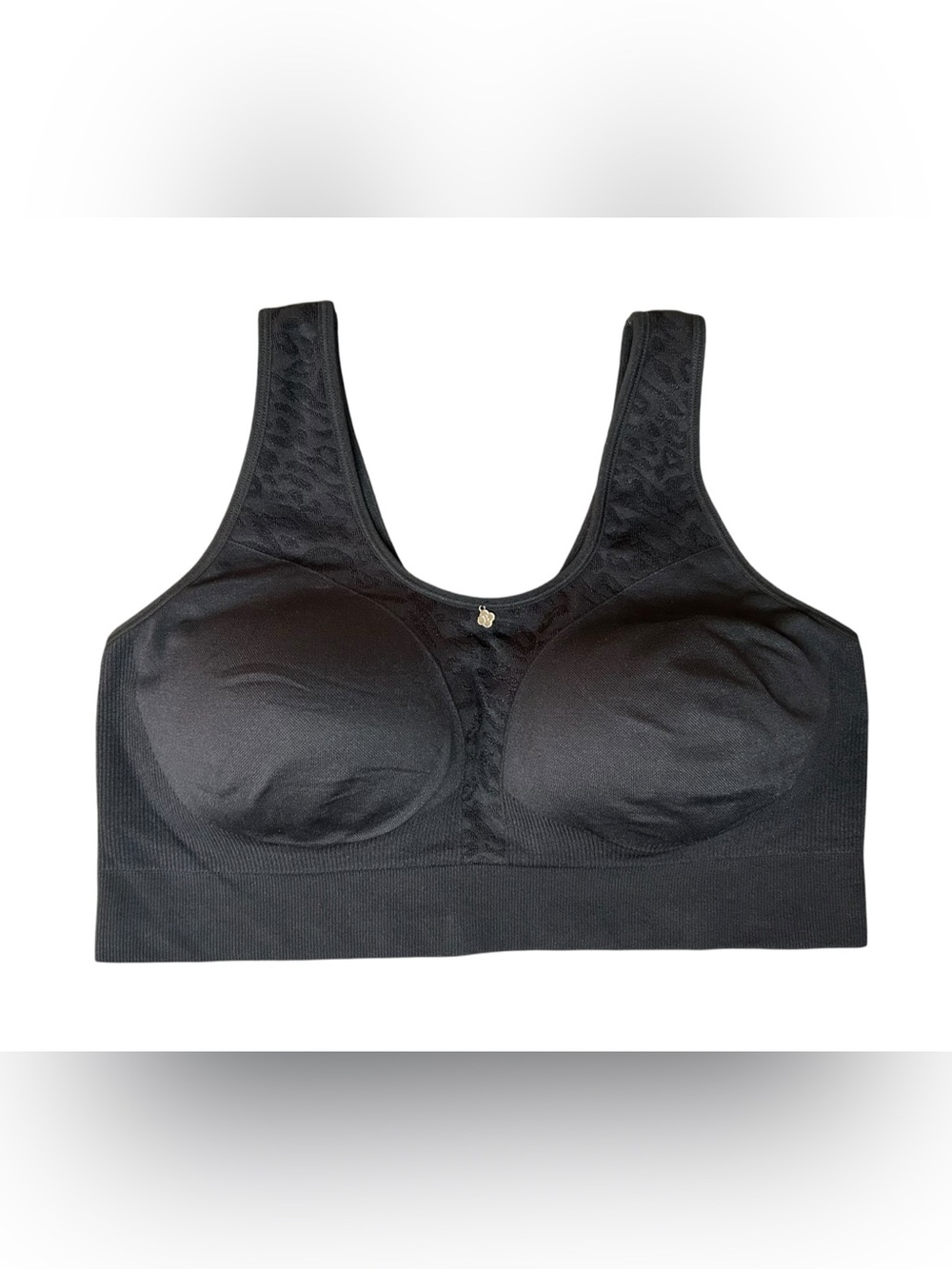 Breezies 1X Active Comfort Wirefree Contour Bra A455365 Foam Cup Black NWOT